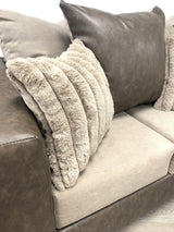 close-up detail of Monroe Latte 2-Piece Living Room Set upholstery and cushions