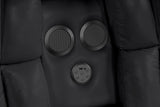 Close-up of armrest and recliner mechanism