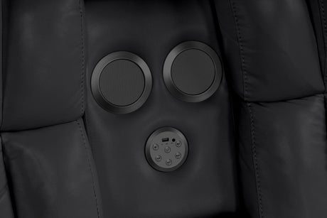 Close-up of armrest and recliner mechanism