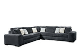 Side view of Marshmallow Charcoal Corduroy Oversized Sectional Sofa