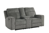 Hudson reclining sofa showing plush cushions and armrest detail