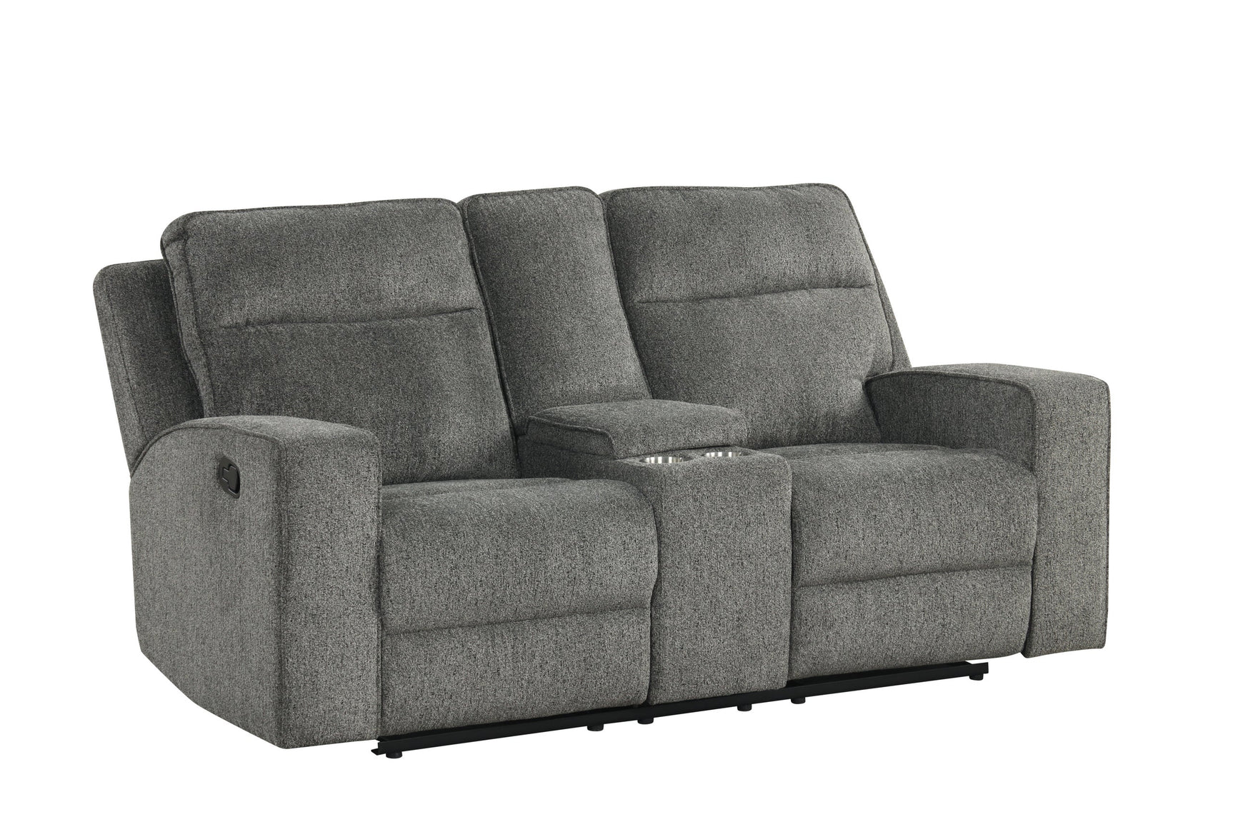 Hudson reclining sofa showing plush cushions and armrest detail
