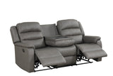 Hope reclining sofa showing drop-down table with cupholders