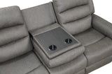 Close-up of cupholders on Hope reclining sofa