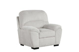 Side angle of Tiffany Silver 3-Piece Living Room Set chair