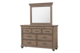 Bedroom setting with Nashville Light Brown Upholstered Tufted Panel Bed