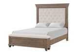Main view of Nashville Light Brown Upholstered Tufted Panel Bed