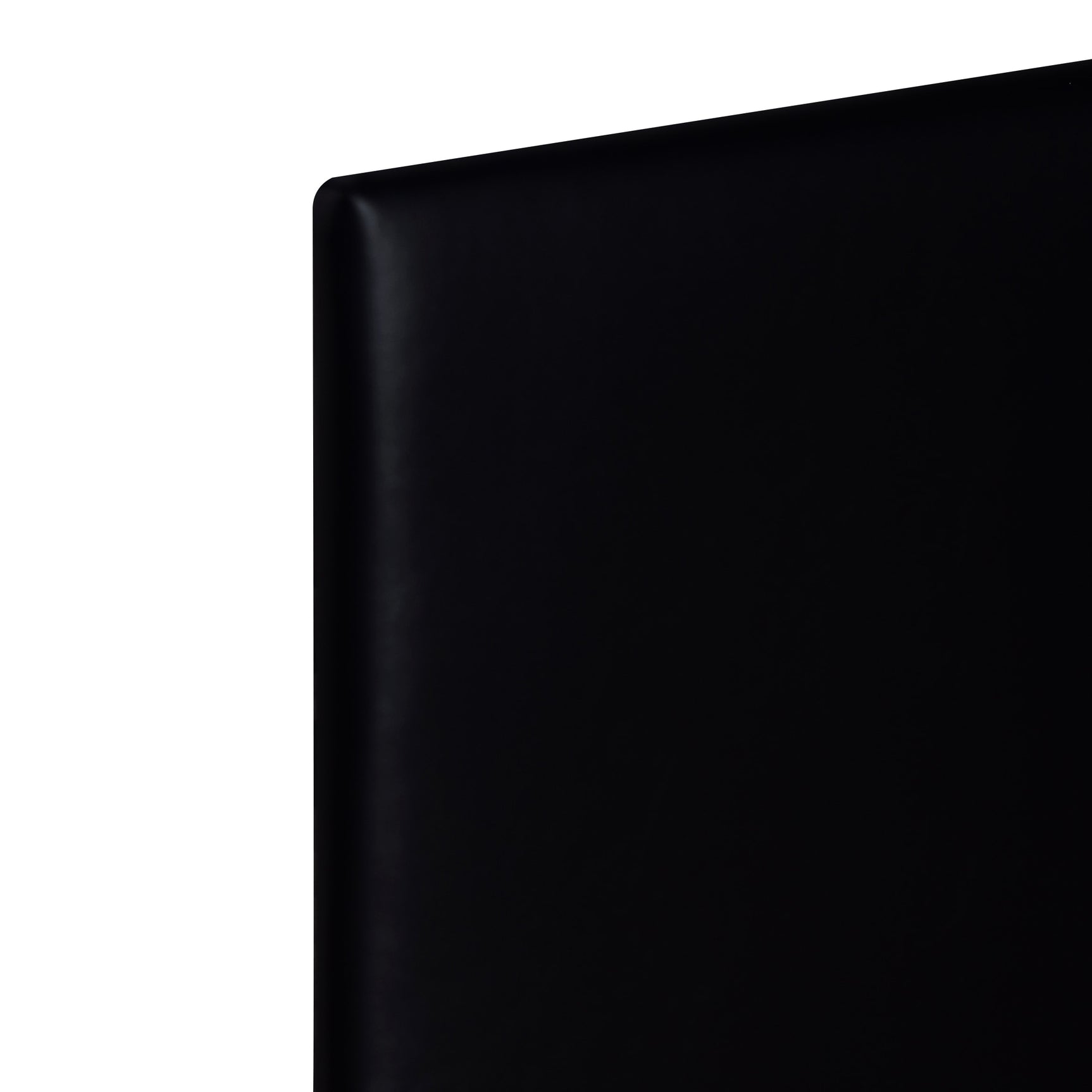 Helen Black PU platform twin bed headboard detail