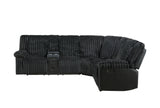 Close-up of Flash sectional cord fabric upholstery