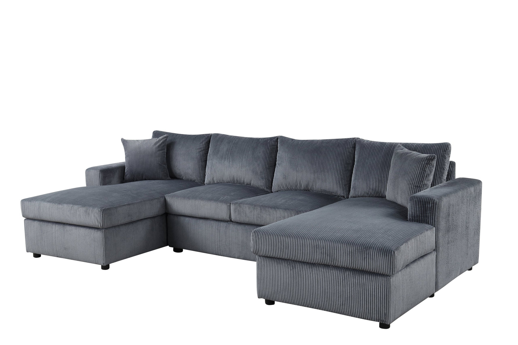 Terasa Gray Double Chaise Sectional sectional sofa side view