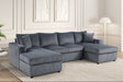 Terasa Gray Double Chaise Sectional sectional sofa front view