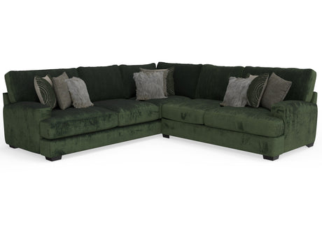 Corinthian Green 2-Piece Sectional sofa side view