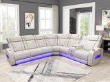 Bluetooth speaker and LED lighting detail on Barcelona sectional