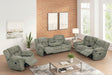 Dallas Sage recliner side angle in sage fabric