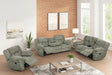 Side view of Dallas Brown reclining chair in brown plush fabric