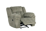 Recliner extended position in sage fabric