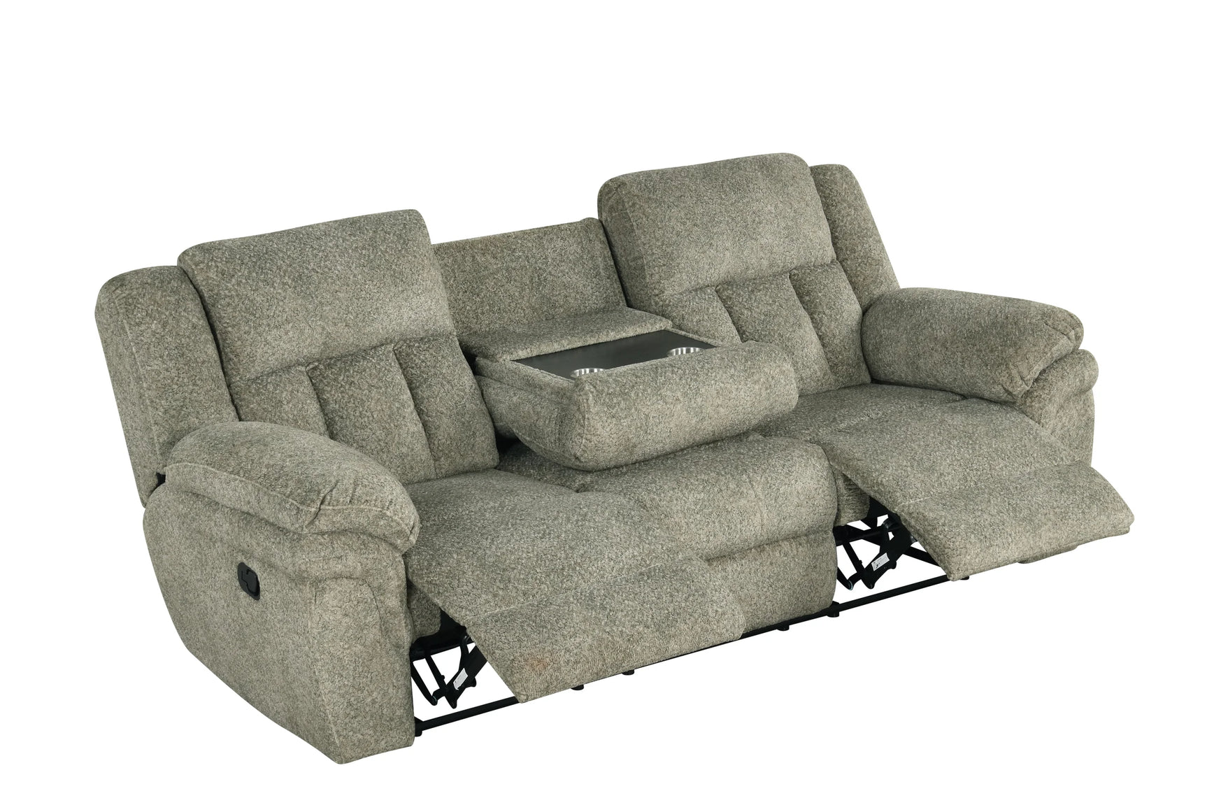 Reclining function of Dallas Brown chair shown open
