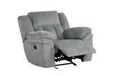 Living room setup featuring Dallas Gray reclining set