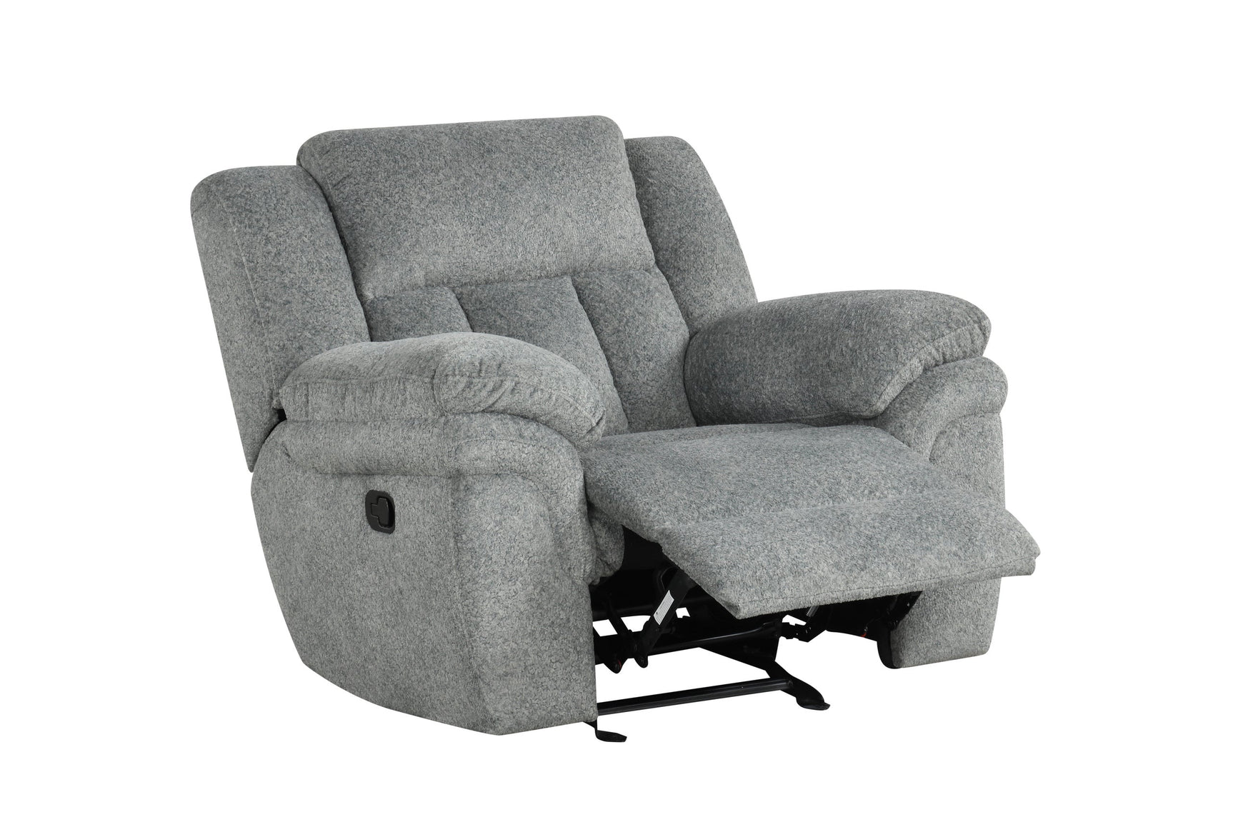Living room setup featuring Dallas Gray reclining set
