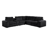 Side view of Amelia Onyx sectional highlighting power reclining feature