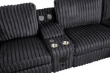 Amelia Onyx sectional corner view displaying seat arrangement and upholstery