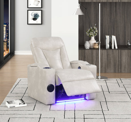 Close-up of Bluetooth speaker on Topgun recliner