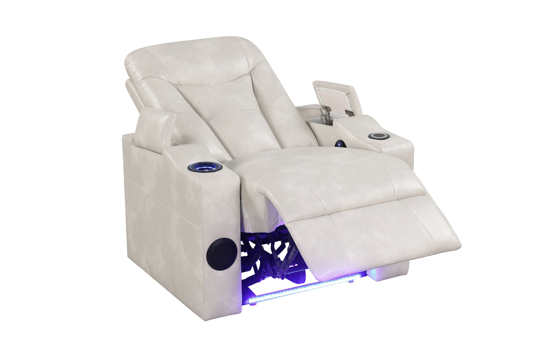 LED lighting under Topgun ivory recliner