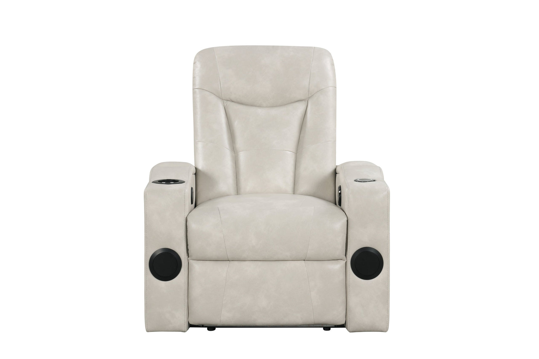USB charging ports on Topgun ivory recliner arm