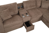 Hunter Mocha Sectional from angled front view