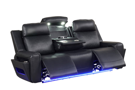 Close-up of armrest storage and cup holders