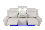 Side view showing power footrest and headrest controls