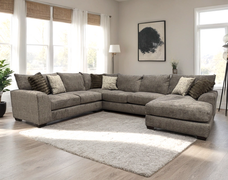 Jean Taupe Oversized Sectional sofa main front view