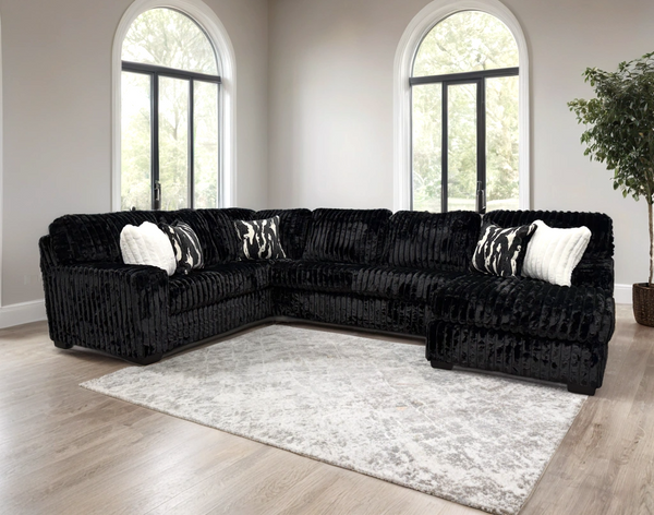 Marlo Black Sectional sofa main view