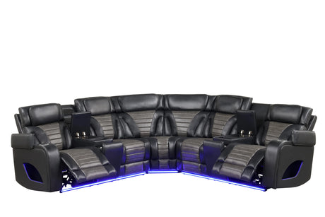 Built-in speaker technology on Ibiza sectional sofa arm