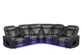 LED light strips illuminating Ibiza sectional sofa