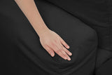 Close-up detail of Xlcloud Black sectional sofa upholstery