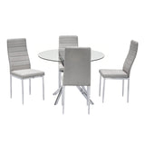Room setting showing Diane Gray Round Dining Room Set dining furniture