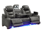 Tesla loveseat with Bluetooth speaker detail