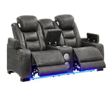 Tesla power recliner with extended footrest