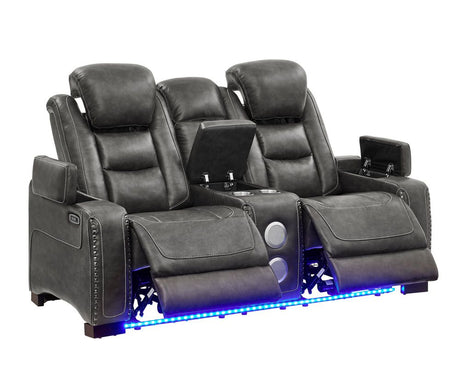 Tesla power recliner with extended footrest