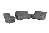 Farrah Gray 3-piece reclining set angled side view
