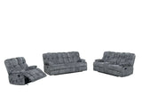 Martina Reclining Set fabric texture and side angle