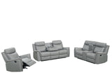 Side view of Sofia Gray reclining sofa