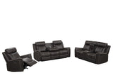 Sofia Espresso reclining loveseat angled view