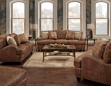Franklin Walnut Oversized 2-Piece Living Room Set
