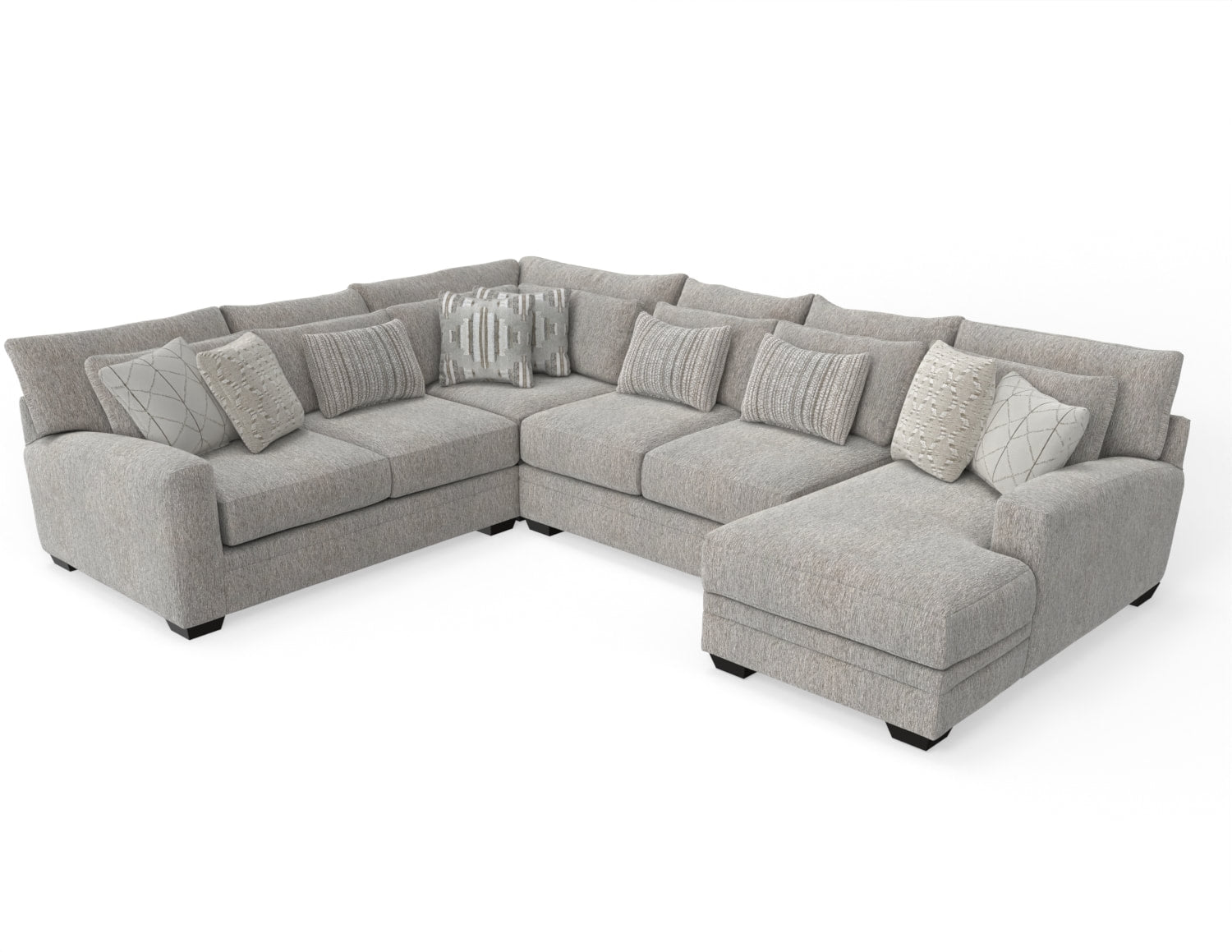 Side view of Corinthian Wheat 3-Piece Oversized Sectional sofa