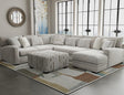 Front view of Corinthian Wheat 3-Piece Oversized Sectional sofa