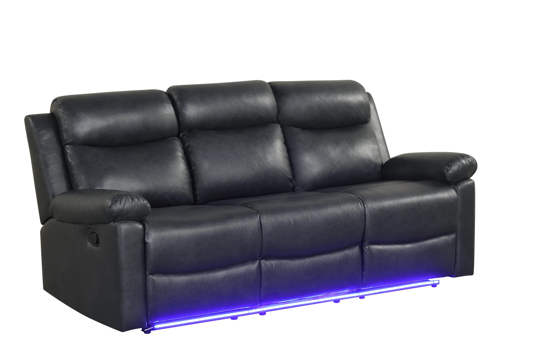 Isabel loveseat with LED footrest lighting