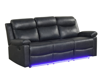 Isabel loveseat with LED footrest lighting