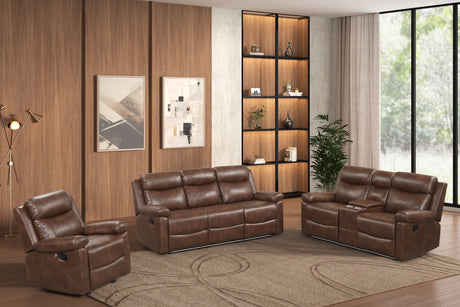 Isabel Espresso reclining loveseat side view